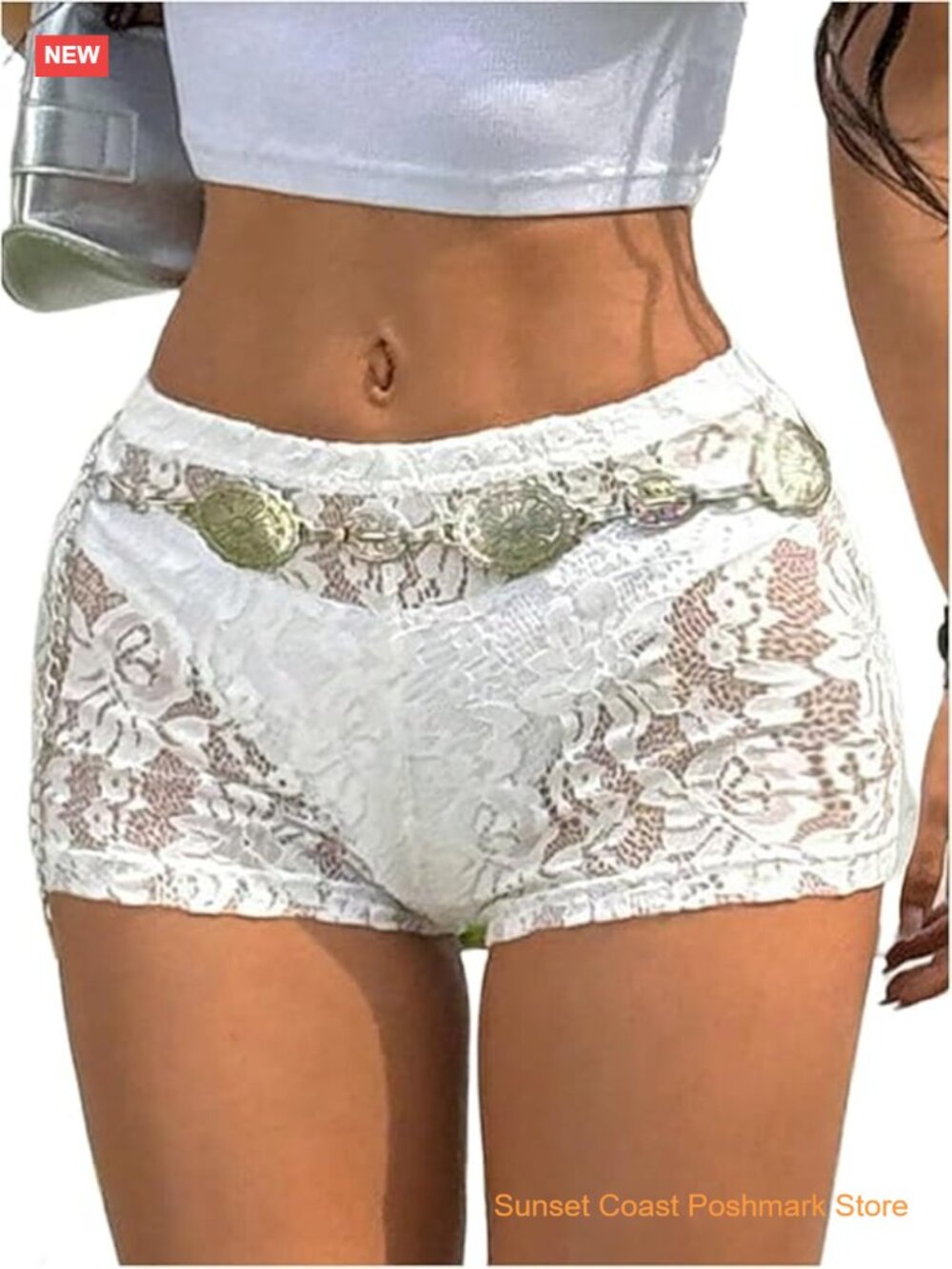 Sheer Mesh Lace See Through Micro Shorts Y2k Rave Going Out Concert Mini Booty